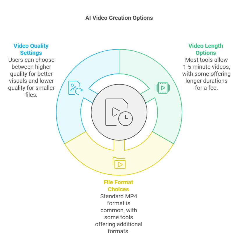 Key details on video length and formats in AI-generated video tools